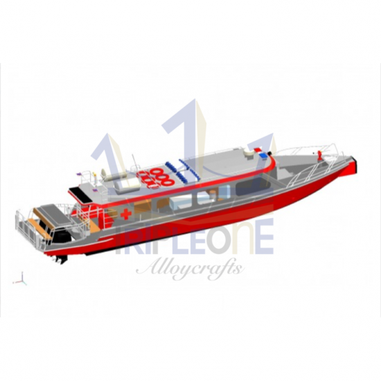 เรือพยาบาล (Ambulance Boat) - อู่ต่อเรือ ตองหนึ่ง ภูเก็ต - เรือพยาบาล (Ambulance Boat)  เรือทุ่น  เรืออลูมิเนียม  เรือพยาบาล 